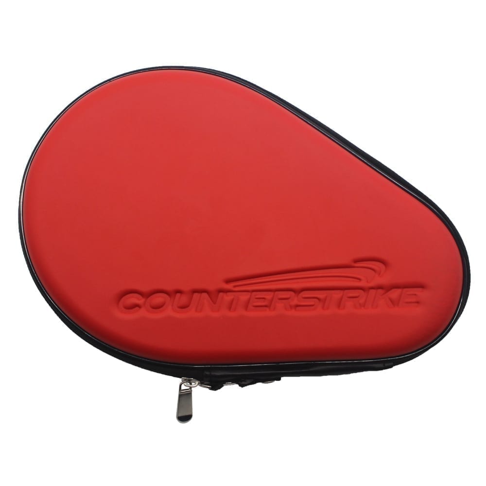 Table Tennis Paddle Hard Case | Ping Pong Paddle Hard Case | Water Resistant | Red | Top Angle View