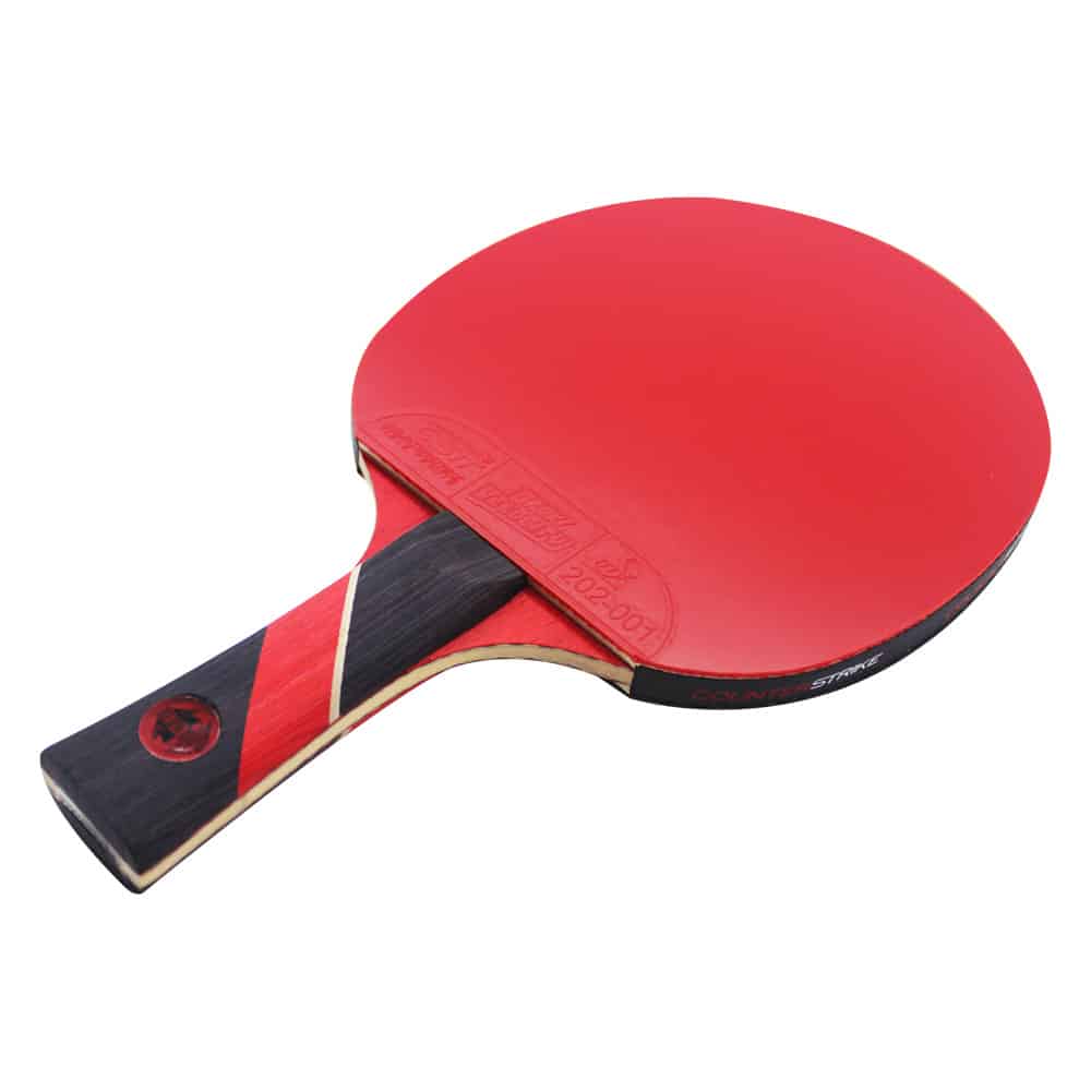 Red Widow Paddle (Dark Velocity Rubber) | Pre-Assembled Paddles | Pre-Made Paddles | Table Tennis Paddles | Ping Pong Paddles | CounterStrike Table Tennis | Side