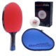 Phantom Light Paddle BUNDLE with Blue Matte Fiber Hard Case and 6 Balls | Pre-Assembled Paddles | Pre-Made Paddles | Table Tennis Paddles | Ping Pong Paddles | CounterStrike Table Tennis | Vertical Side Angled